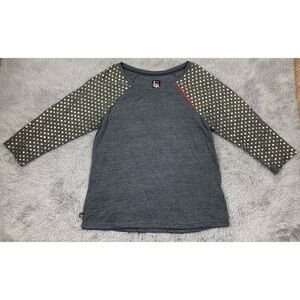 Vintage UGG grey 3/4th sleeve foil heart shirt